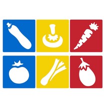 미술놀이 디오메 스텐실 (야채)