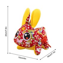 2023 Bunny Doll Cute Chinese New Year Rabbit Stuffed Animal Plush Toy Lunar Zodiac Gifts for Spring F, 04 C