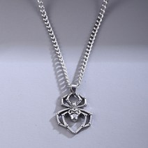 여성 힙합 펑크 스파이더 펜던트 체인 목걸이 목에 남자 패션 쥬얼리 선물 실버 컬러 초커