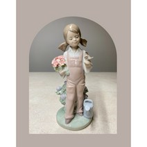 [앤틱/M] 야드로 봄 소녀 꽃과 새 Spring Girl with Flower and Bird 5217, 확인하였습니다.