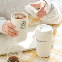 네이쳐리빙 퓨어데일 이중 리유저블 콜드컵, 레터링, 350ml