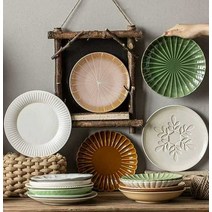 빈티지그릇 홈 파티 플레이팅 카페 브런치 파스타볼, 회색 7.9인치(약간 흠집)