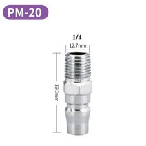 퀵 커플러 공압 피팅 c형 커넥터 고압 커플링 PP20 SP20 PF20 SF20 PH20 SH20 PM20 SM20 공기 압축기, 03 PM-20