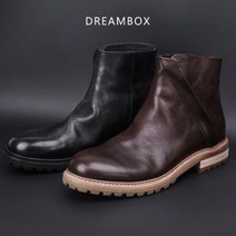 남자워커 남자신발 마틴 부츠 남성용 하이 탑 영국 툴링 부츠 가죽 남성 부츠 레트로 브라운 지퍼 핸드 메이드 남성