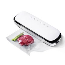 Elesky 스마트 진공포장기 + 비닐백 10p 가정용 음식물 진공 밀봉기 김치 국물 간식 일반 음식물 밀봉기 의류 진공 압축기, QH-03-화이트