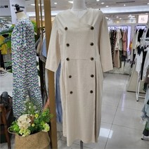 스테파니 DP01 더블 단추 린넨 원피스 A19JK9298