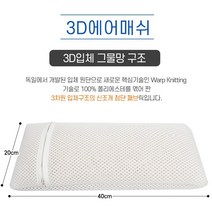 프리미엄 3d 에어매쉬 쿨 베개속커버(45cm x 25cm) 베개속커버
