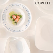 코렐 모닝블루 빈티지 2인 4인 6인 10인 혼밥 신혼 그릇 세트, 28 모닝블루 6인세트(23P)