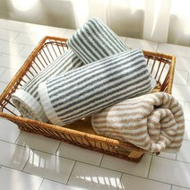 스트라이프 선염 30수 150g 고급 호텔 수건 욕실 타올, 색상:블루