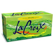 LaCroix Lime Sparkling Water 라크로이 라임 스파클링 워터 탄산수 음료 12oz(355ml) 8캔, 1개