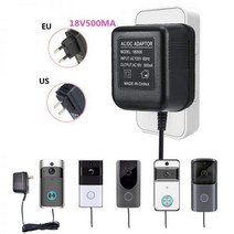 스마트 인터폰 18v ac 전원 어댑터 변압기 충전기 eu 미국 플러그 220v-240v wifi 스마트 비디오 초인종 카메라 비디오 인터콤 도어 벨 링