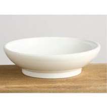 여주도자기 떡살백자 화이트 나물기 반찬그릇 굽 찬기 전통뭍양 도자기 그릇, 나물기1호