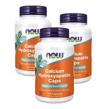 나우푸드 칼슘 하이드록시아파타이트 120정 NOW Calcium Hydroxyapatite Caps, 3팩