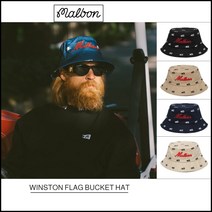 말본 골프 윈스톤 플래그 버켓 모자 버킷햇 골프모자 4컬러 WINSTON FLAG BUCKET HAT, 4.아이보리