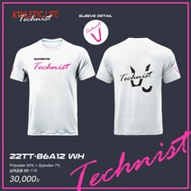 테크니스트 22TT-86A12 WH 기획반팔티셔츠 남성/여성 배드민턴티셔츠