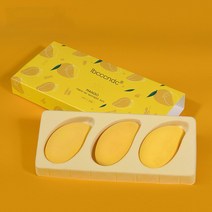 쿠션퍼프 메이크업 스폰지 액체 파우더 크림 아름다운 망고 모양 블렌더 미용 도구 팩당 3 개, 1.1set