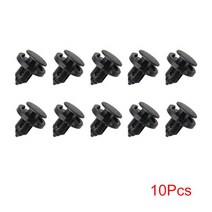 자동 패스너 클립 10/20/50pcs 8mm 직경 검정 플라스틱 잠 그개 리벳 자동차 범퍼 도어 패널 펜더 라이너 리테이너, [01] 10pcs