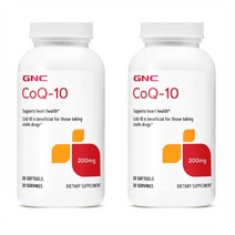 GNC 지엔씨 코엔자임Q10 코큐텐 200mg 30캡슐 X 2통 CoQ10 미국직구