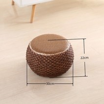 명상 방석 라운드 고리 버들 오스만 발판 등나무 의자 바닥 악센트 좌석 홈 장식 조각 현대 발코니 정원 108배, 1.A