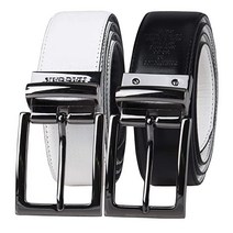 107648 Haggar 남성용 리버서블 벨트 드레스 및 캐주얼, L, 화이트/블랙