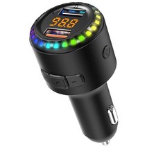 fm 트랜스미터 bluetooth fm트랜스미터 jinserta 5.0 송신기 핸즈프리, 검은색