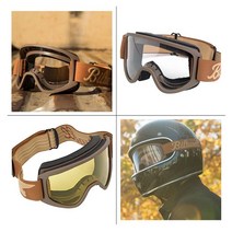 할리 빈티지 라이딩 빌트웰 방풍경 바이크 바람차단 고글 안경 미국 브랜드 신품 유니버설, 클래식 브라운