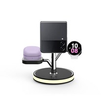 머레이 3 in 1 맥세이프 무드등 무선 충전 거치대 TRI-10, 삼성블랙