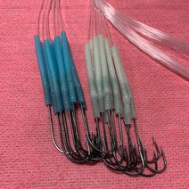 사장님이미쳤다 갈치천적 왕미늘 갈치바늘 10개입 선상채비 칼치 2M 22호라인, 블루