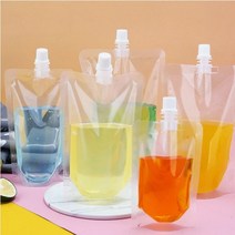스파우트 파우치 200ml 10개 / 음료파우치 비닐백 액상 보관파우치 육수보관 다용도 보관팩 소분