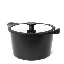 드림셰프 세라믹 인덕션 서빙 곰솥냄비, 블랙, 28cm