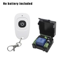 단일 채널 릴레이 모듈 RF 무선 스위치 수신기 원격 제어 DIY 키트 배터리 없음 DC 12V, 01 A