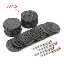 50pcs 유리 섬유 도구 연마 절단 디스크 4 개의 맨드 렐 로터리로 휠 절단 휠, 기본