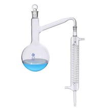 사문석 증류기 실험실 증류 장치 플라스크 250ml 실험, 200mm14 구불구불한 콘덴서
