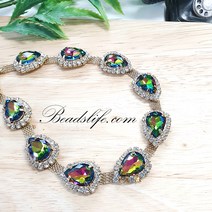 모양체인 15*20mm물방울 반마( 45cm), 오색, 금도금, 1봉