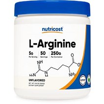 Nutricost 뉴트리코스트 L아르기닌 엘아르기닌 분말 파우더 250g