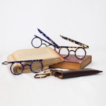 우아한 루페 (가죽파우치+가죽끈목걸이 증정) 패션돋보기 휴대용패션돋보기 추석선물 특별한선물, 청색, 목걸이형, 각인 없음