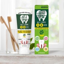 유니덴탈 잇몸 올케어 치약 (100g) 유황 쑥 함유 시린이 치주염 예방, 유니덴탈 올케어 치약 (10P), 100g, 1개
