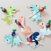 공룡왕국 사탕 데코페이퍼 화이트데이 어린이집생일답례품 할로윈, 공룡왕국 데코페이퍼 2장(12P)+봉투12P