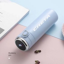 400ml 지능형 보온병 플라스크 여행 컵 스테인레스 스틸 진공 물병 현대 호환 제네시스 쿠페 G80 G70 GV80 BH GH 자동차, [02] 파란