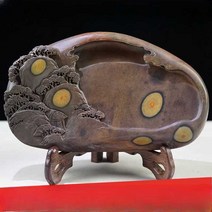 남포석벼루 단연석 받침대 서예먹판 접시 매화문양, 4번모델