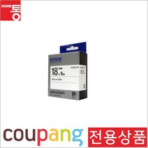 EPSON SS18K-PX 라벨테이프 바탕 흰색 글씨 검정 18mm PrinterMODEL-OK900P, 단일옵션