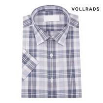 폴라츠 VOLLRADS 남성 반팔 반소매 일반핏 솔리드 체크 스트라이프 정장셔츠 캐주얼셔츠 남방셔츠
