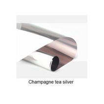 50cm x 1m 방수 창문 필름 편도 미러 실버 절연 스티커 UV 거부 개인 정보 보호 창 색조, champagne tea silver