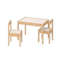 이케아 LATT 레트 어린이테이블 의자2 소나무 101.784.13