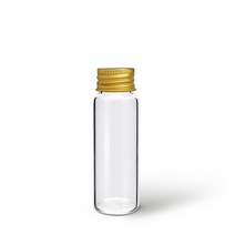 유리병 바이알 SB40 투명 40ml 샘플 소분 미니 병 용기, 바이알 투명 SB40 금속캡 골드