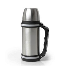 스텐 등산 보온병 1000ml 원터치 뚜껑컵 어깨끈포함, [리빙랩] 테노보온병 1000ml
