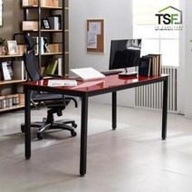 [바보사랑] TS-04 강화유리 책상 1500x800 철제 컴퓨터 사무용 게이밍 데스크, 상세 설명 참조, 선택:블랙프레임/유리(블랙)
