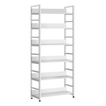 레아 기본형 6단600 H 철제책장 화이트, 화이트화이트