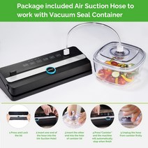 업소용 진공포장기 GERYON 진공 실러 자동 식품 기계 포장 내장 커터 스타터 키트, 03 UK Plug 230V
