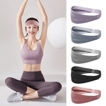 그레이튼 스포츠헤어밴드 요가헤어밴드 필라테스 스포츠 땀흡수 운동해어밴드 2p세트, 그레이, 라이트퍼플